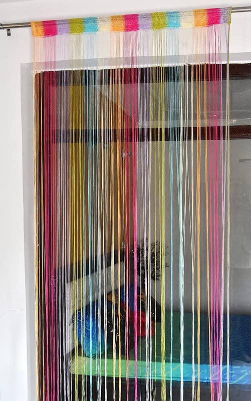 3Ft X 6Ft Multicolor String Curtains Hanging