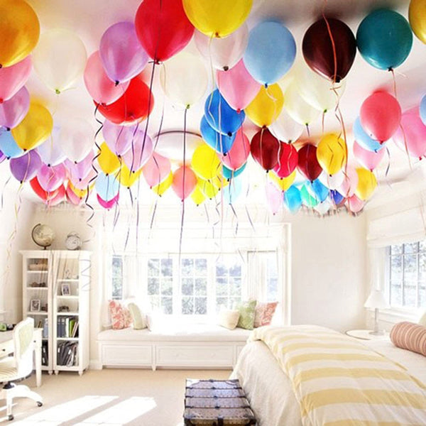 Solid Party Celebration Mix Colors Balloons Combo With Multi Colors Balloon