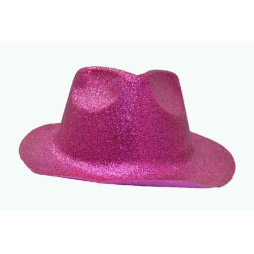 Pink Color Glitter Hat (Pack of 1)