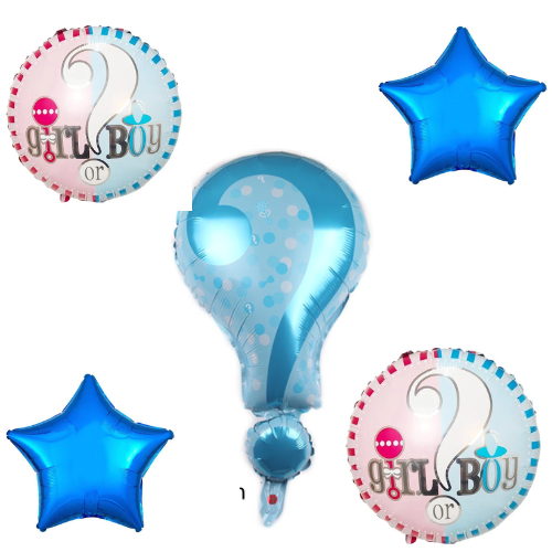 Baby Shower Decoration Inspire Foil Balloon (Blue) (Pack of 5)