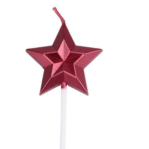 2 Inch Rosegold 3D Style Star Shaped Candle (Pack of 1)
