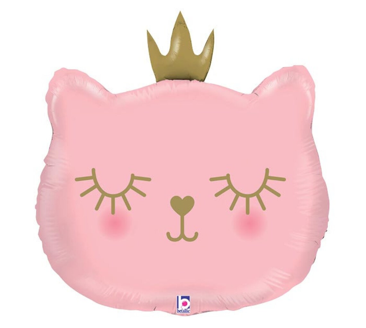 26 Inch Pink Kitty Princess Balloon (Pack of 1)