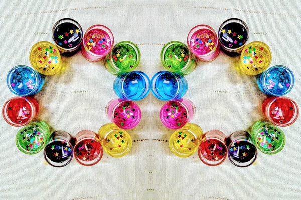 Mini Gel Wax glass Jelly Candle Pack of Mixed Color (Pack of 24)