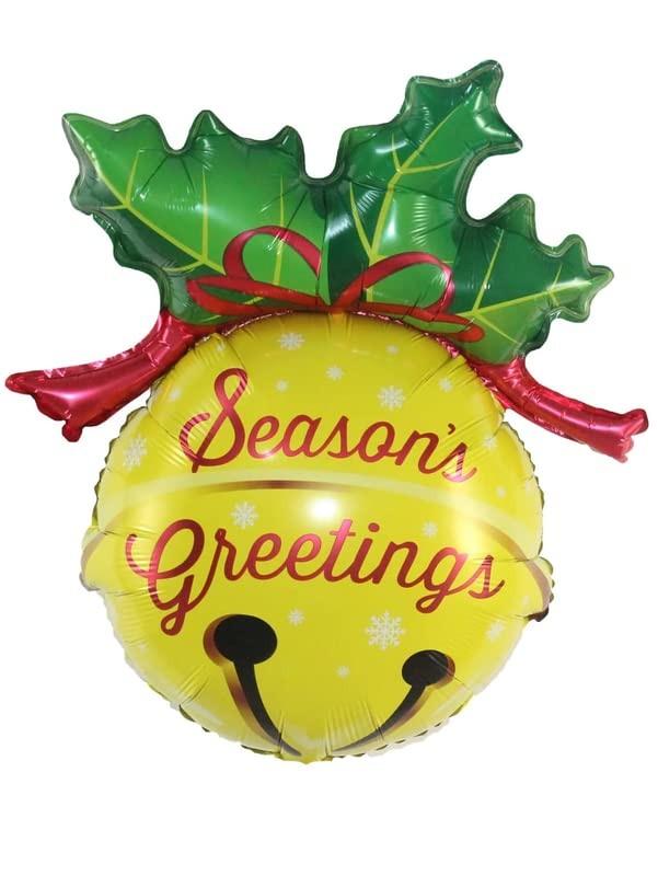 Christmas Bell Desigen Shape Foil Balloon (Multicolor)  (Pack of 1)