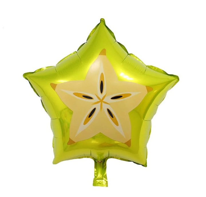 18 Inch Star Fruit Shape Foil Balloon (Multicolor)  (Pack of 1)