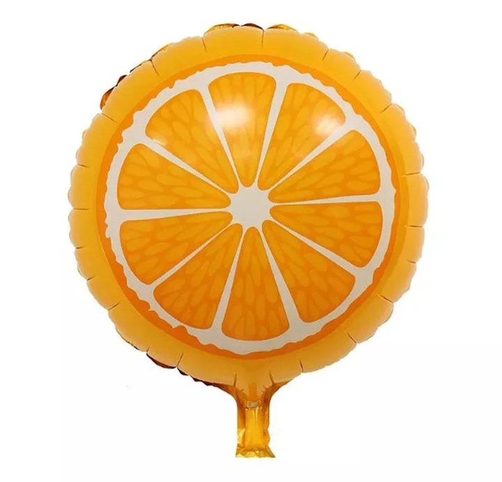 18 Inch Orange Fruit Shape Foil Balloon (Multicolor)  (Pack of 1)