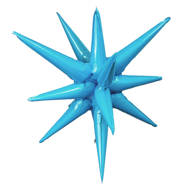 12 Point Starburst Shape Foil Balloon (Blue) (Pack of 1)