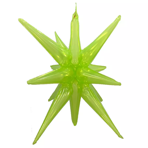 12 Point Starburst Shape Foil Balloon (Green) (Pack of 1)