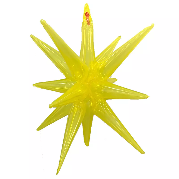 12 Point Starburst Shape Foil Balloon (Yellow) (Pack of 1)