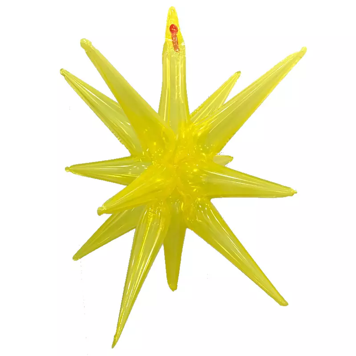 12 Point Starburst Shape Foil Balloon (Yellow) (Pack of 1)