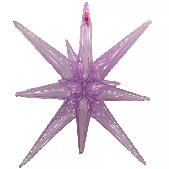 12 Point Starburst Shape Foil Balloon (Purple) (Pack of 1)