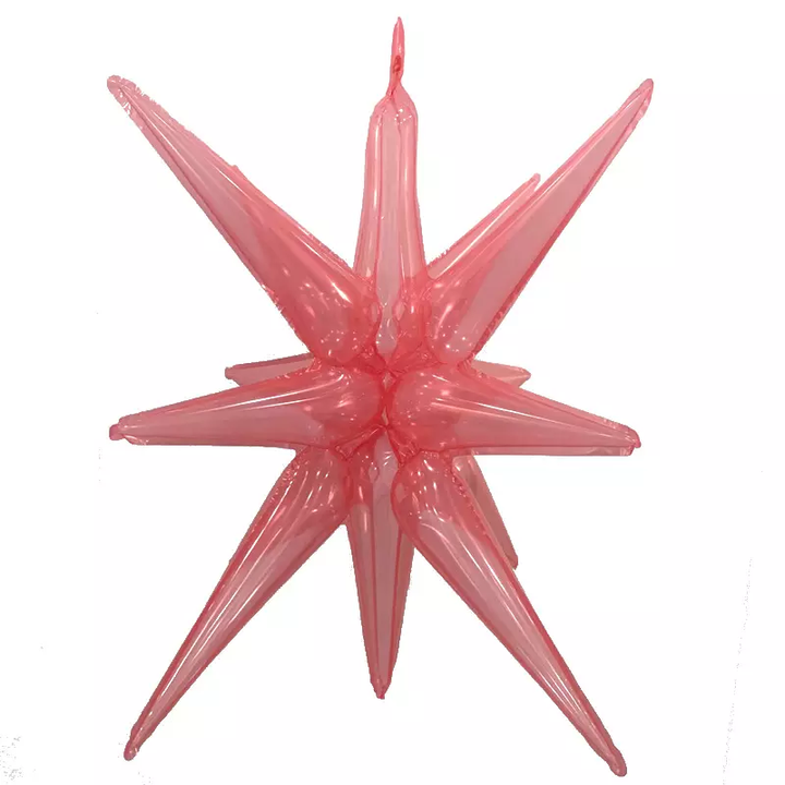 12 Point Starburst Shape Foil Balloon (Red) (Pack of 1)