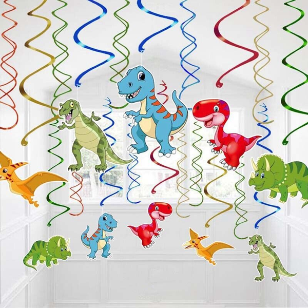 Dinosaur Shape Theme Swirls Decoration (Pack of 12)