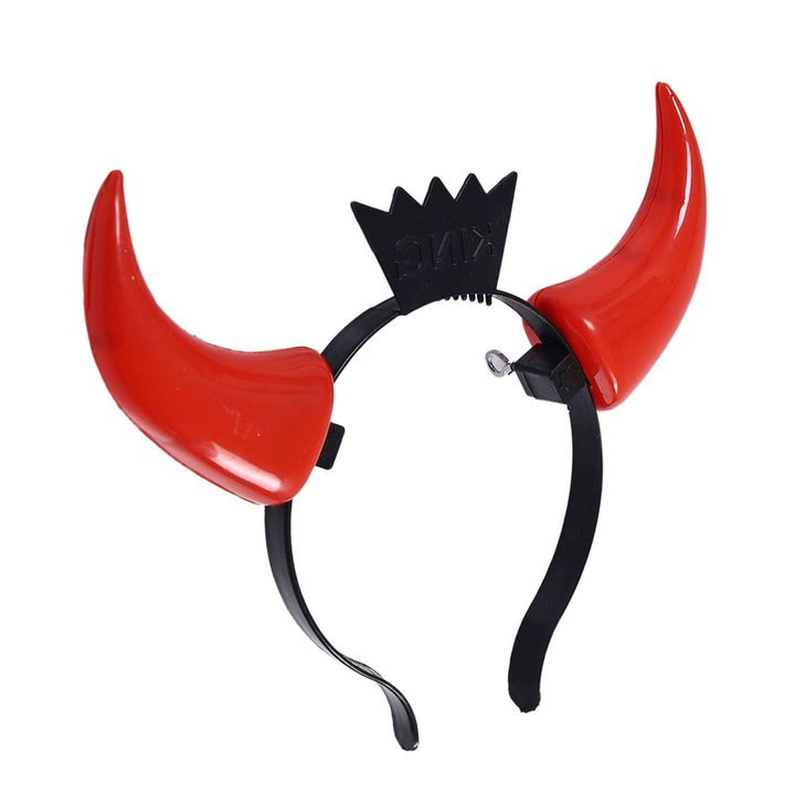 Light-Up Devil Horns Pattern Crowns Headband