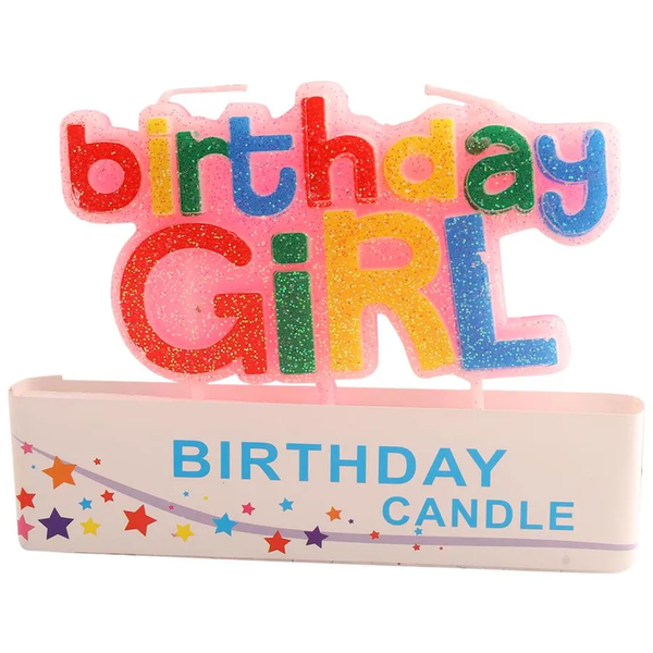 Birthday Girl Name Alphabates Shape Candle Set (Multicolor) (Pack of 1)