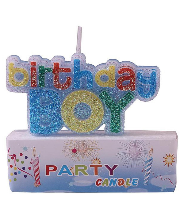 Birthday Boy Name Alphabates Shape Candle Set (Multicolor) (Pack of 1)