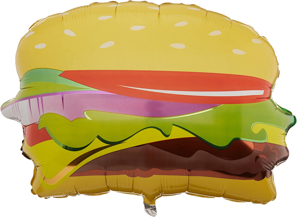 18 Inch Multicolor Funky Burger Shaped Foil Balloon (Pack of 1)