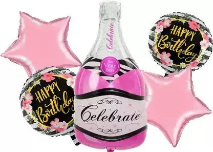 Birthday Party Celebration Balloon (Multicolor) (Pack of 5)