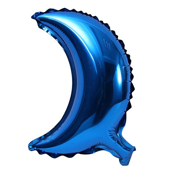 18 Inch Blue Metallic Crescent Moon Shaped Foil Balloon (Pack of 1)