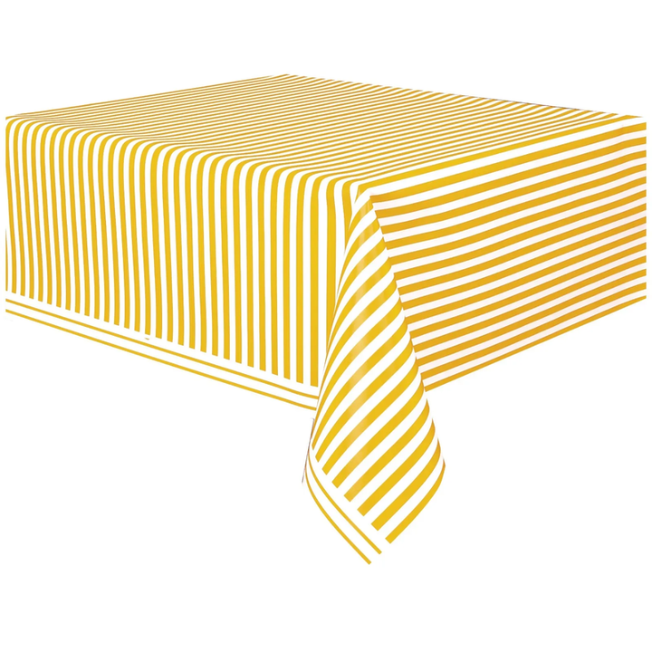 54 x 72 Inch Plastic Disposable Table Cover (Yellow)