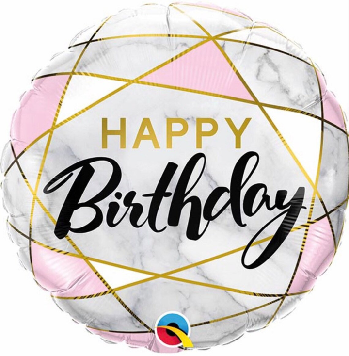 18'' Inch Multicolor Happy Birthday Round Shaped Foil Balloon (Pack of 1)