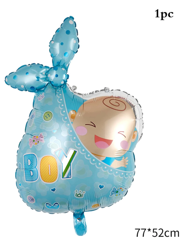 Welcome Baby Boy Decoration Pack of 5pcs Foil Balloon (Blue) (Pack of 5)