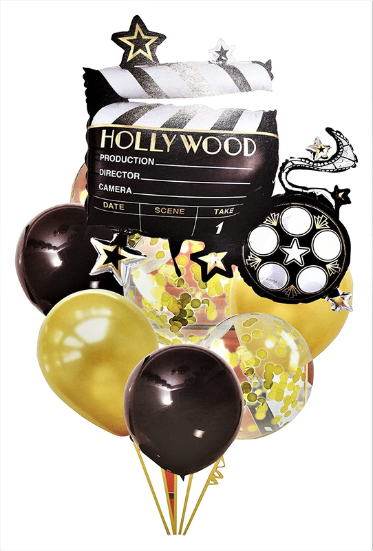 Camera Action Hollywood Themed Foil Balloon(Multicolor) (Pack of 7)