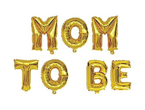 16 Inch 'Mom To Be' Letter Foil Balloon (Golden)(Pack of 1)