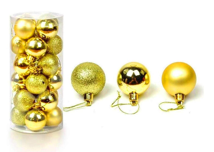 4cm Christmas Balls Pack of Golden Color (Pack of 10)