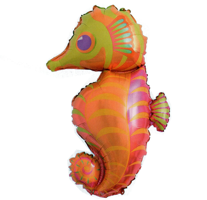 30 Inch Multicolor Hippocampus Sea Horse Shaped Foil Balloon (Pack of 1)