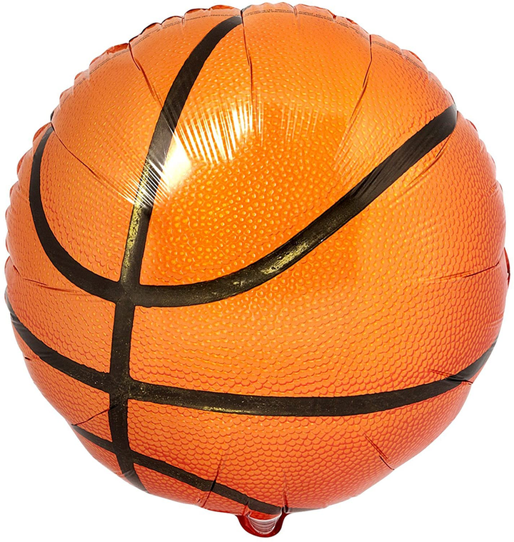 18 Inch Basketball Shape Foil Balloon (Multicolor) (Pack of 1)