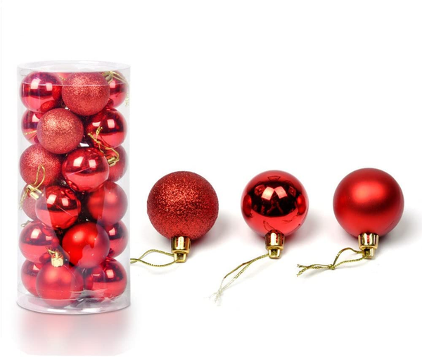 4cm Christmas Balls Pack of Red Color (Pack of 10)