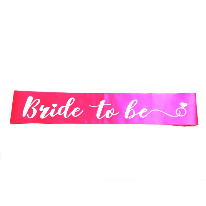 Bride To Be Printed Sashes (Pink)(Pack of 1)