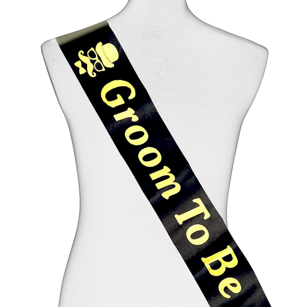 Groom To Be Printed Sashes (Black)(Pack of 1)