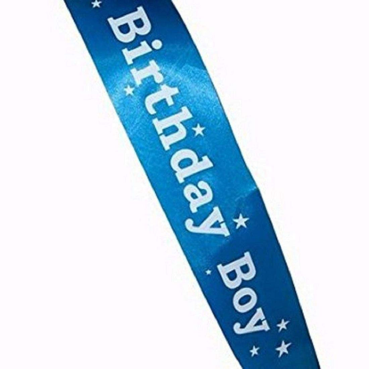 Birthday Boy Printed Sash (Blue) (Pack of 1)
