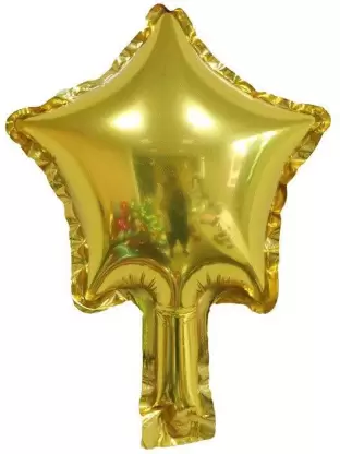 5 Inch Mini Size Star Shape Foil Balloon (Golden) (Pack of 50)