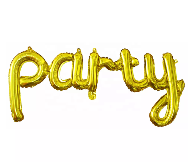 16 Inch 'Party' Letter Foil Balloon (Golden)(Pack of 1)