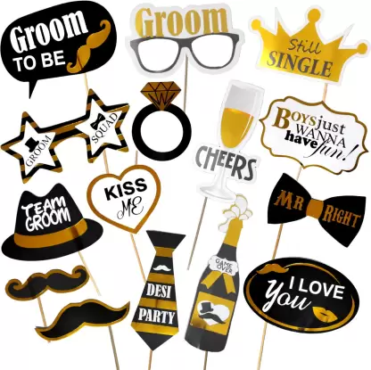 Groom To Be Photo-Booth Props  (Pack of 15)
