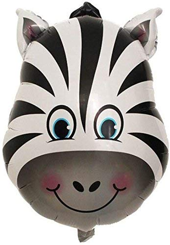 22 Inch Cute Zebra Head Shape Foil Balloon (Multicolor) (Pack of 1)