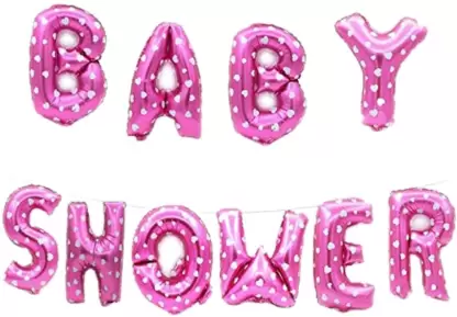 Baby Shower Letter Foil Balloon Set (Pink) (Pack of 1)