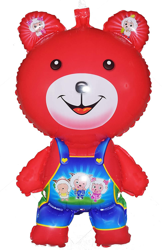 22 Inch Cute Teddy Bear Shape Foil Balloon (Red) (Pack of 1)