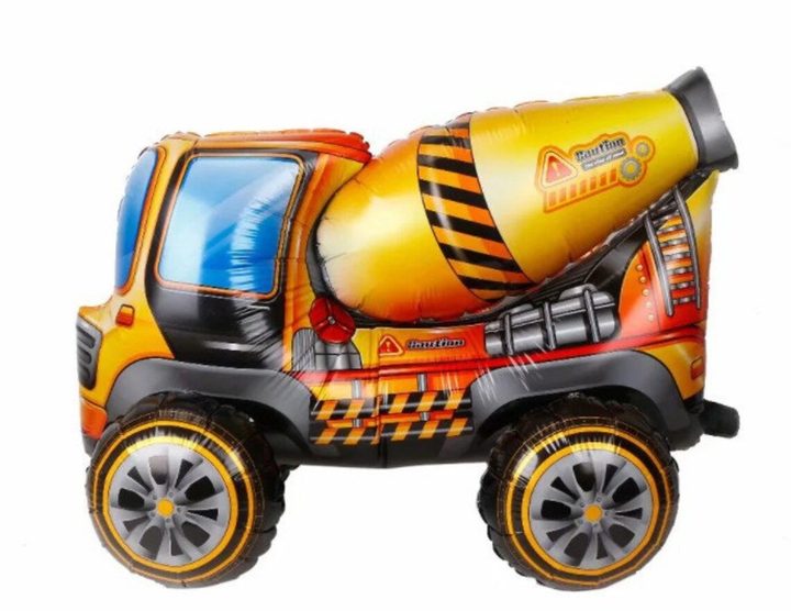 4D Concrete Truck Vehicle Shape Foil Balloon (Multicolor)(Pack of 1)
