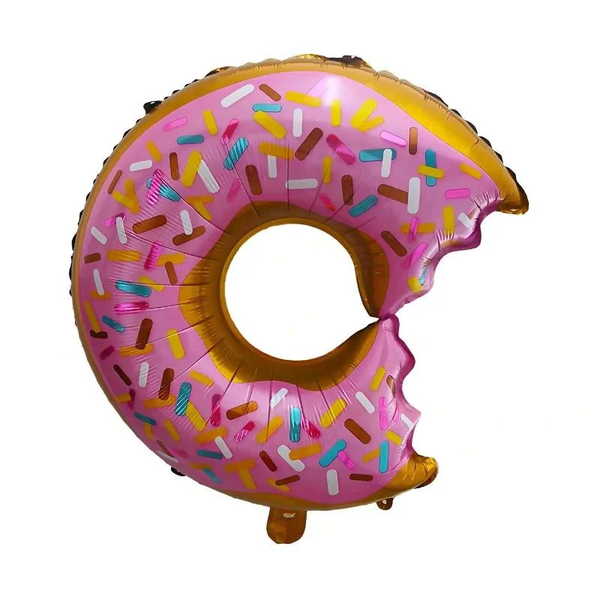 21 Inch Pink Donut Shaped Foil Balloon (Multicolor) (Pack of 1)