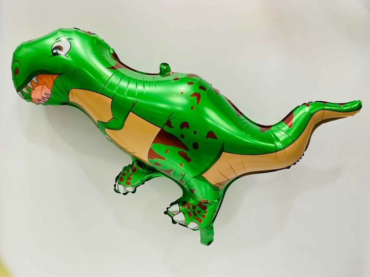 40 Inch x 20 Inch Standing Dinosaur Shaped Foil Balloon (Green) (Pack of 1)