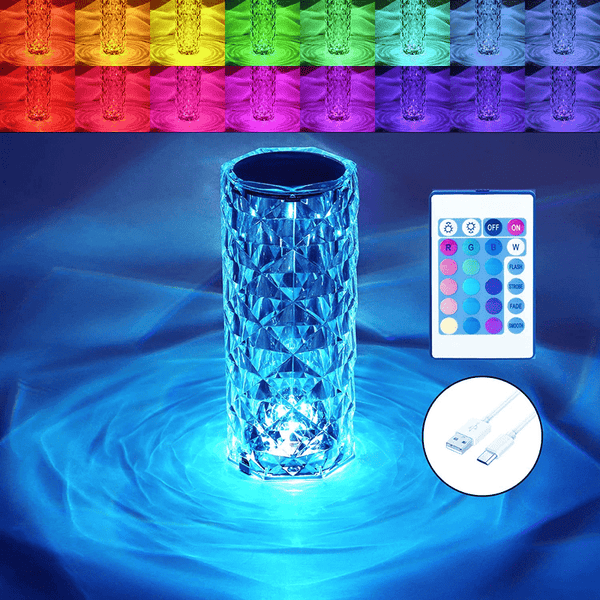 Multicolor Crystal Table Lamp With Touch Remote Control Pannel (Pack of 1)